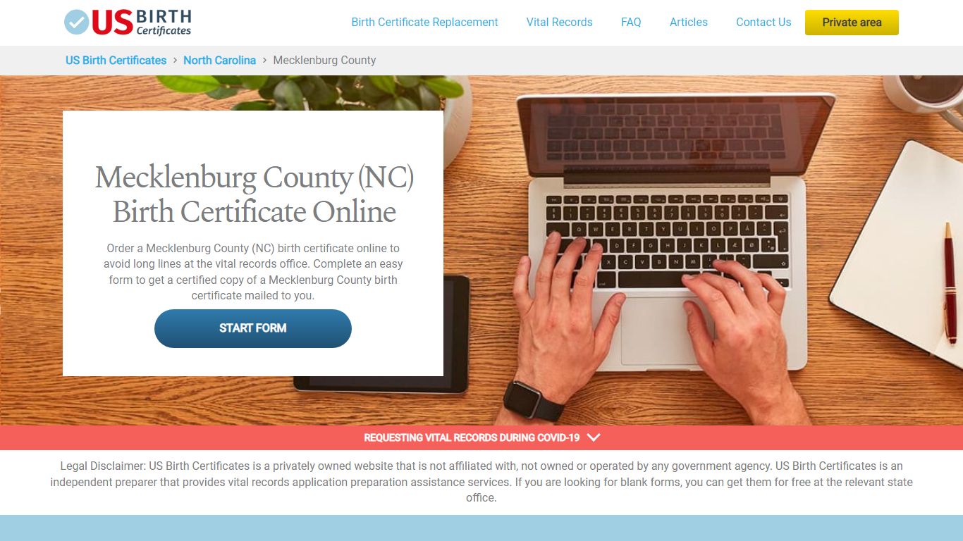 Mecklenburg County (NC) Birth Certificate Online